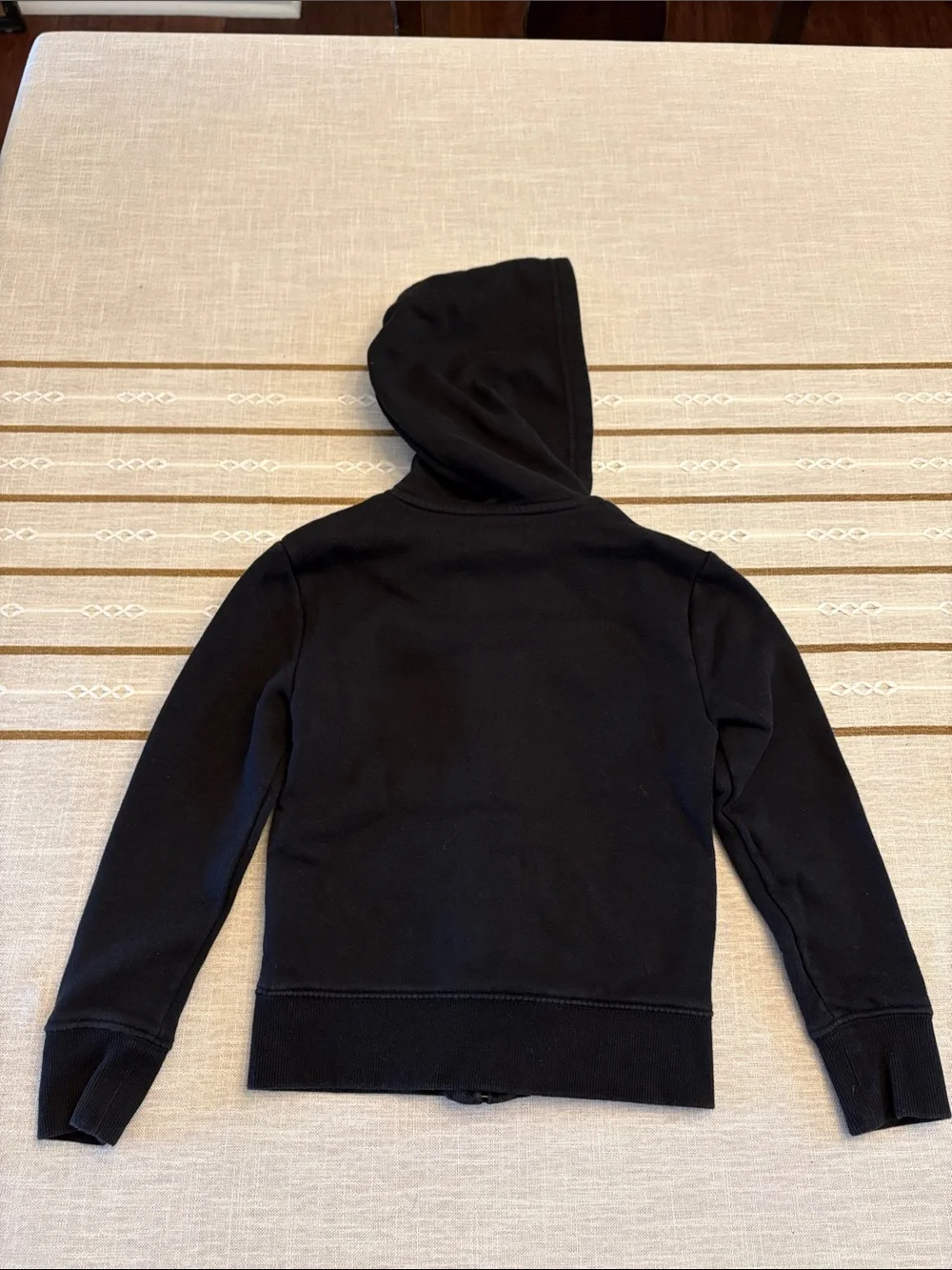 Joe Boxer Black Zip Hoodie with Tiger and Red Rose, Size XS